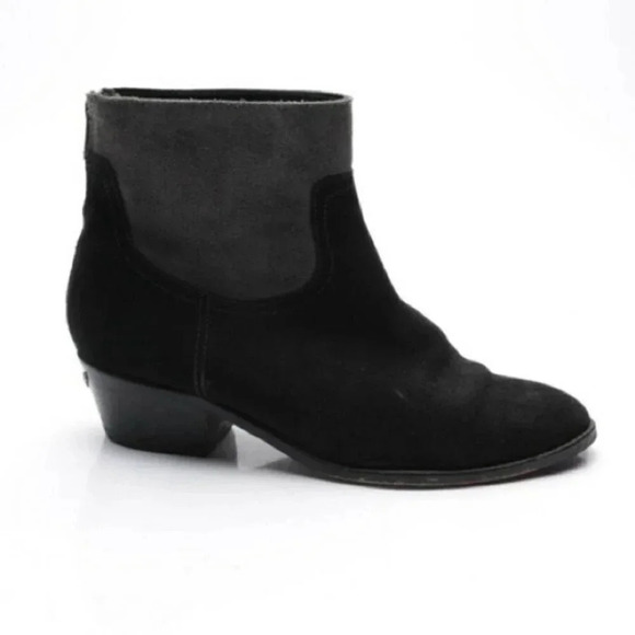 Zadig & Voltaire Black Suede / Cotton Blend Ankle  boots EU 39- US8 - Picture 1 of 10